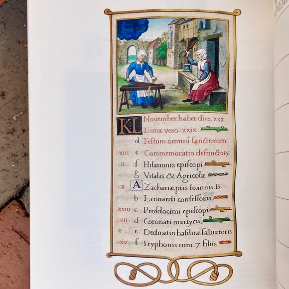 1985 The Medieval Woman An Illuminated Book of Days Calendar Journal History - Picture 9 of 15
